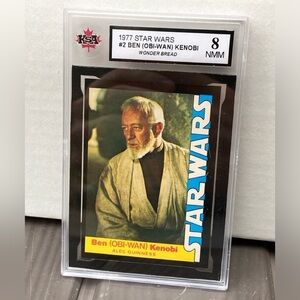 1977 Star Wars Wonder Bread #2 Ben Obi WAN Kenobi KSA 8 FRESHLY GRADED NOT PSA